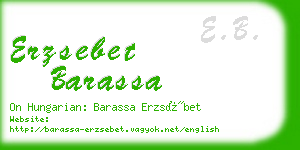 erzsebet barassa business card